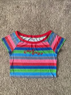 Good Guys multi color crop top womenโs size Large