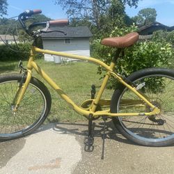 Shimano Basso Bicycle Mustard With Brown Leather Seat