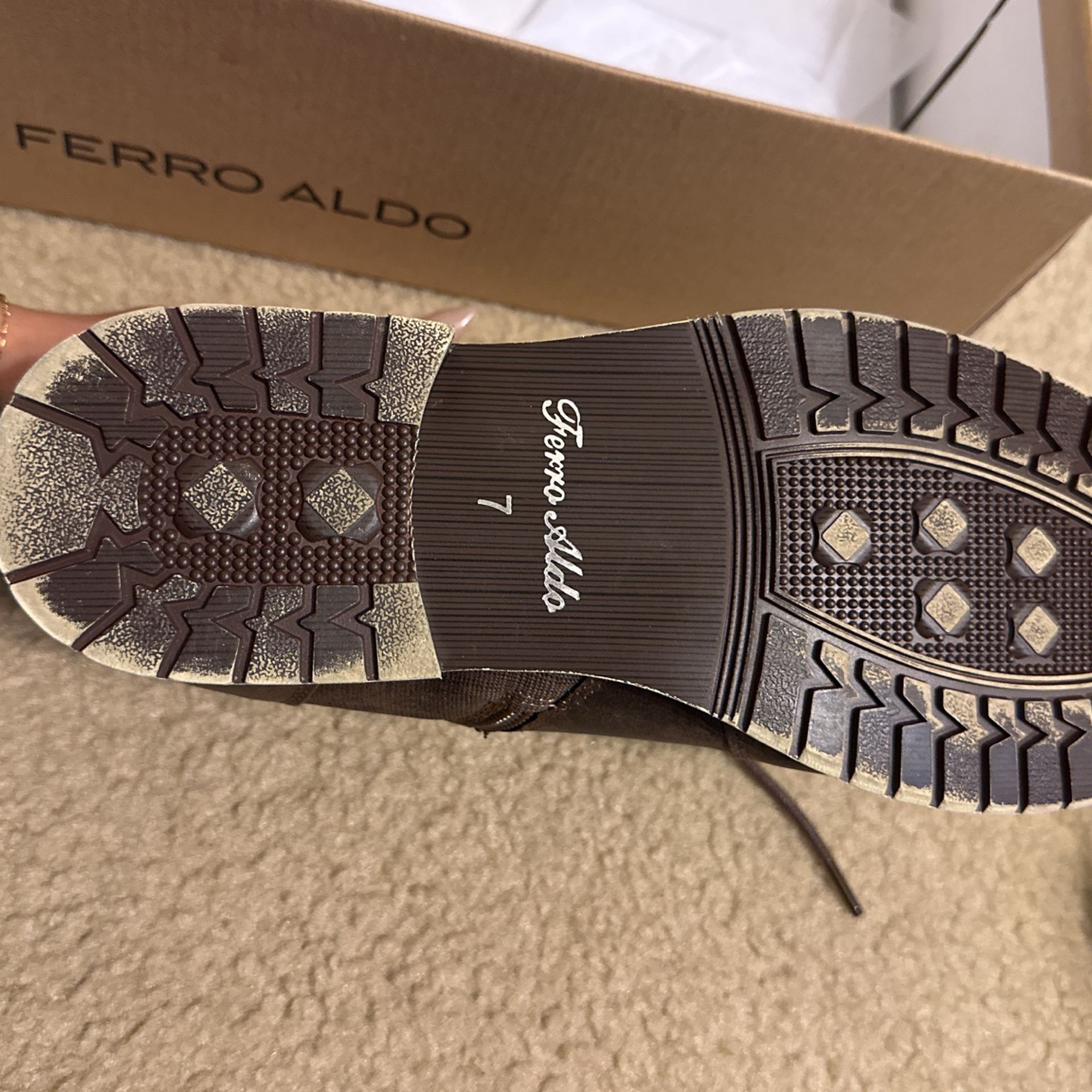 Ferro Aldo Blaine MFA806035 Mens Casual Brogue Mid Top Lace Up and Zipper Boots for Sale in Lake Elsinore CA OfferUp