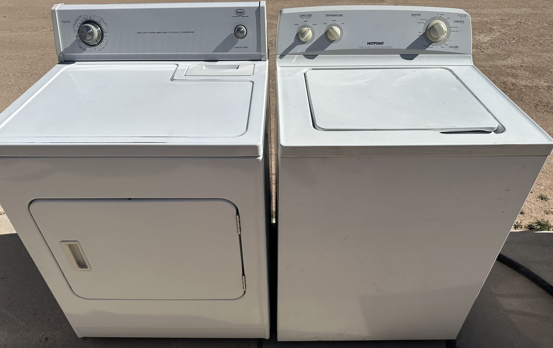 Hotpoint Washer Roper Electric Dryer
