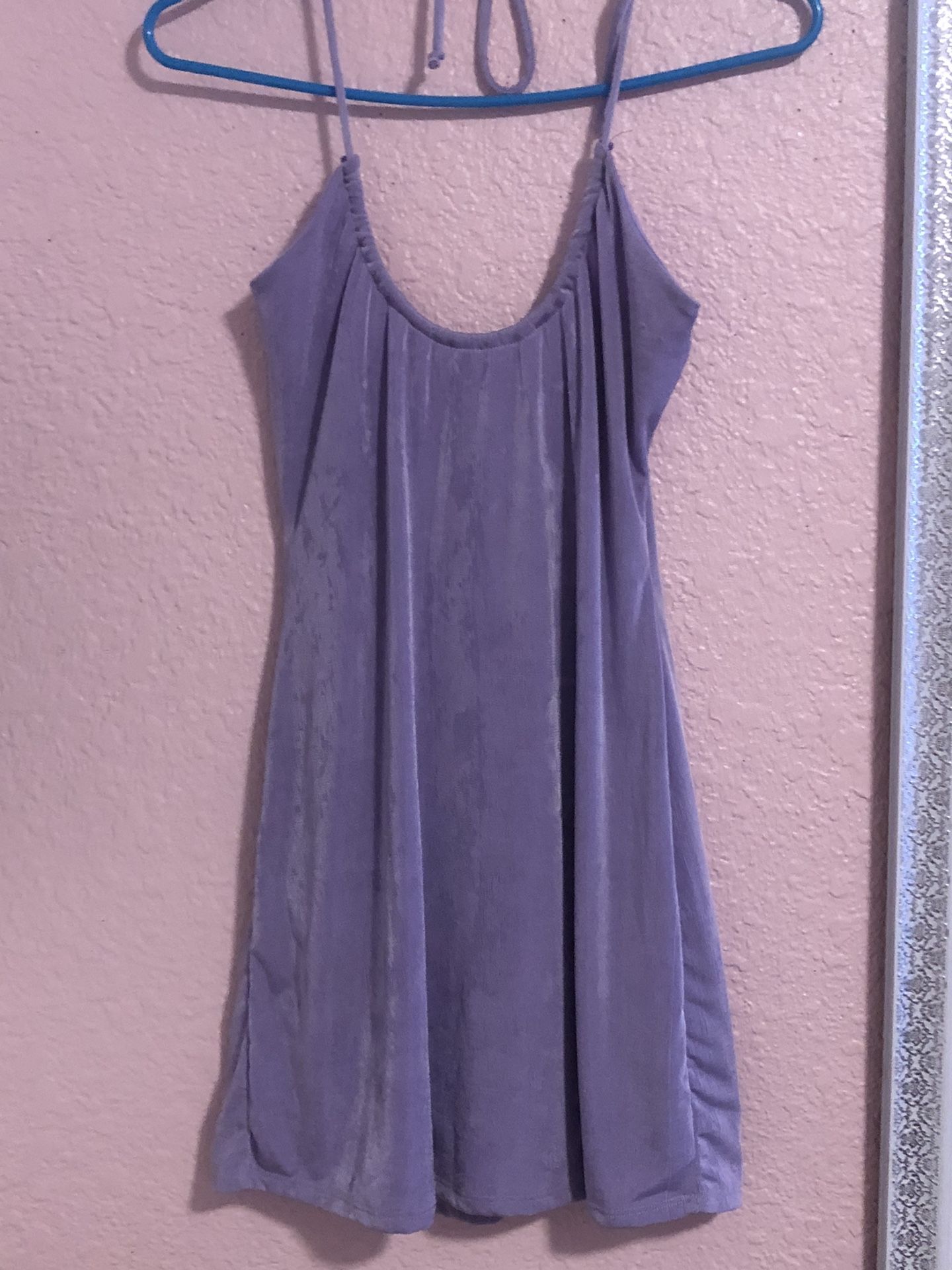 purple velvet mini dress