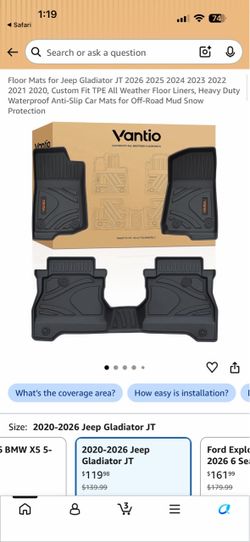 Jeep Gladiator floor mats