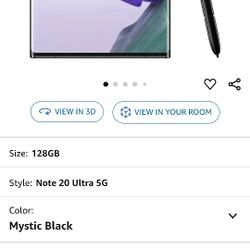 Samsung  Ultra 20 + 5g 128g New . I Have 2 Colors Only. New Open Box 