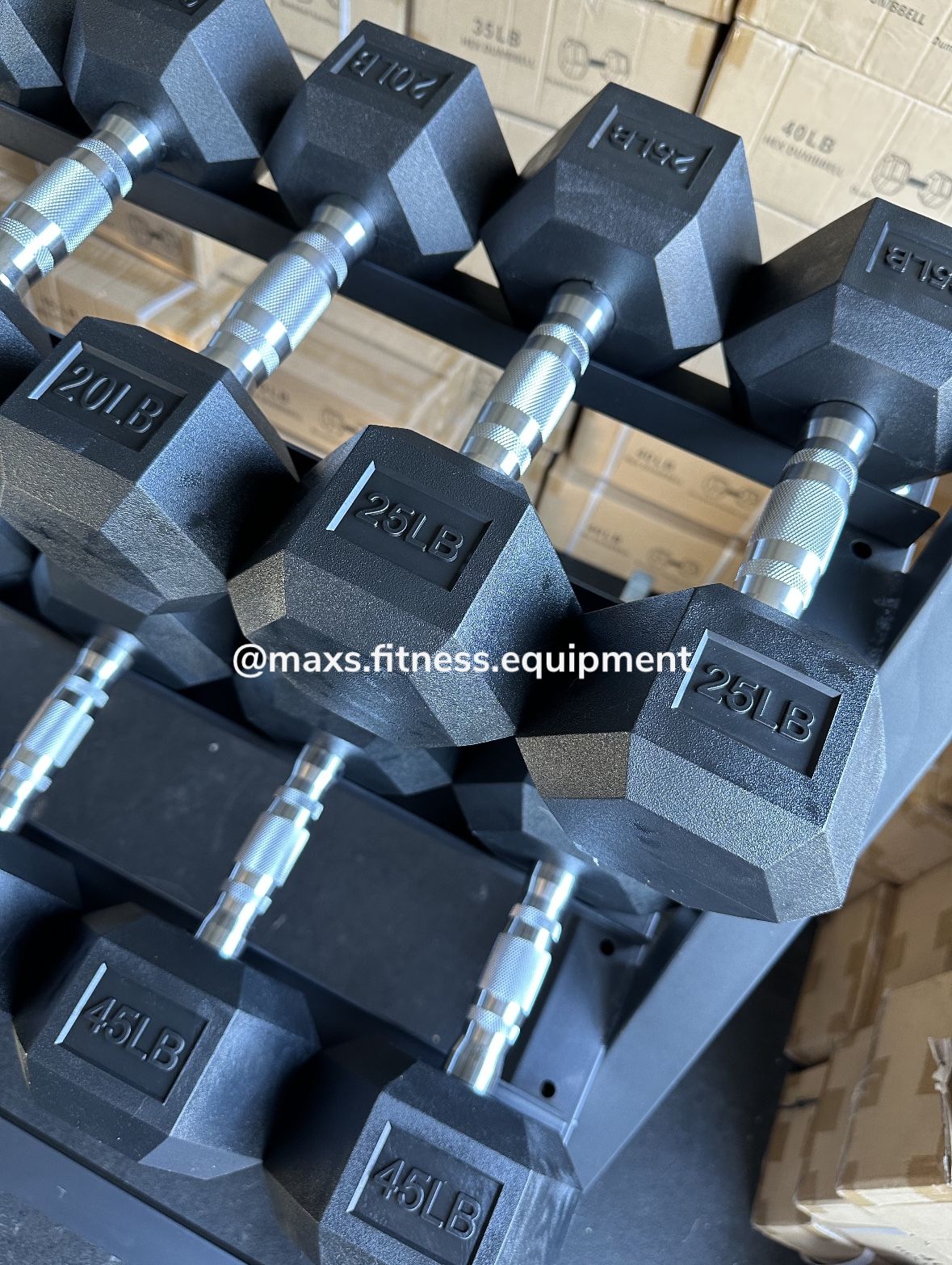 NEW DUMBBELL SET 5-50 WITH RACK