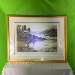 "Salmon Fishing On The Dee" By Fargaharson 1902 Print