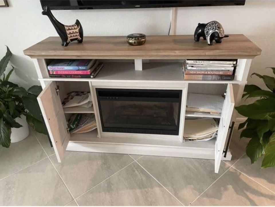 Electric Fireplace With Storage