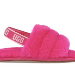 UGG Fluff Yeah Slide Size 9 New Taffy Pink Slippers