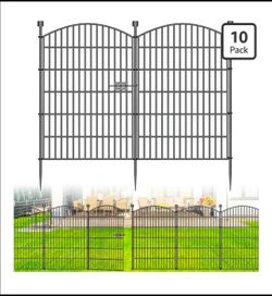 New 40" H 10 panel with Gate animal barrier garden fence for yard, camping, fencing