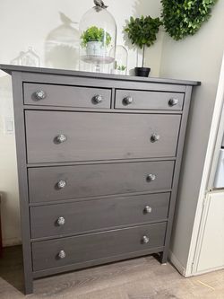 IKEA hemmed 6 drawers gray
