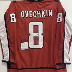 Alex Ovechkin Signed Washington Capitals Hockey Custom Jersey with COA