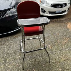 Vintage Metal High Chair 