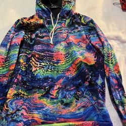 Trippy Melt Design Joggers and Sweatshirt 
