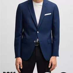 Hugo Boss wool silk performance jacket coat blazer designer