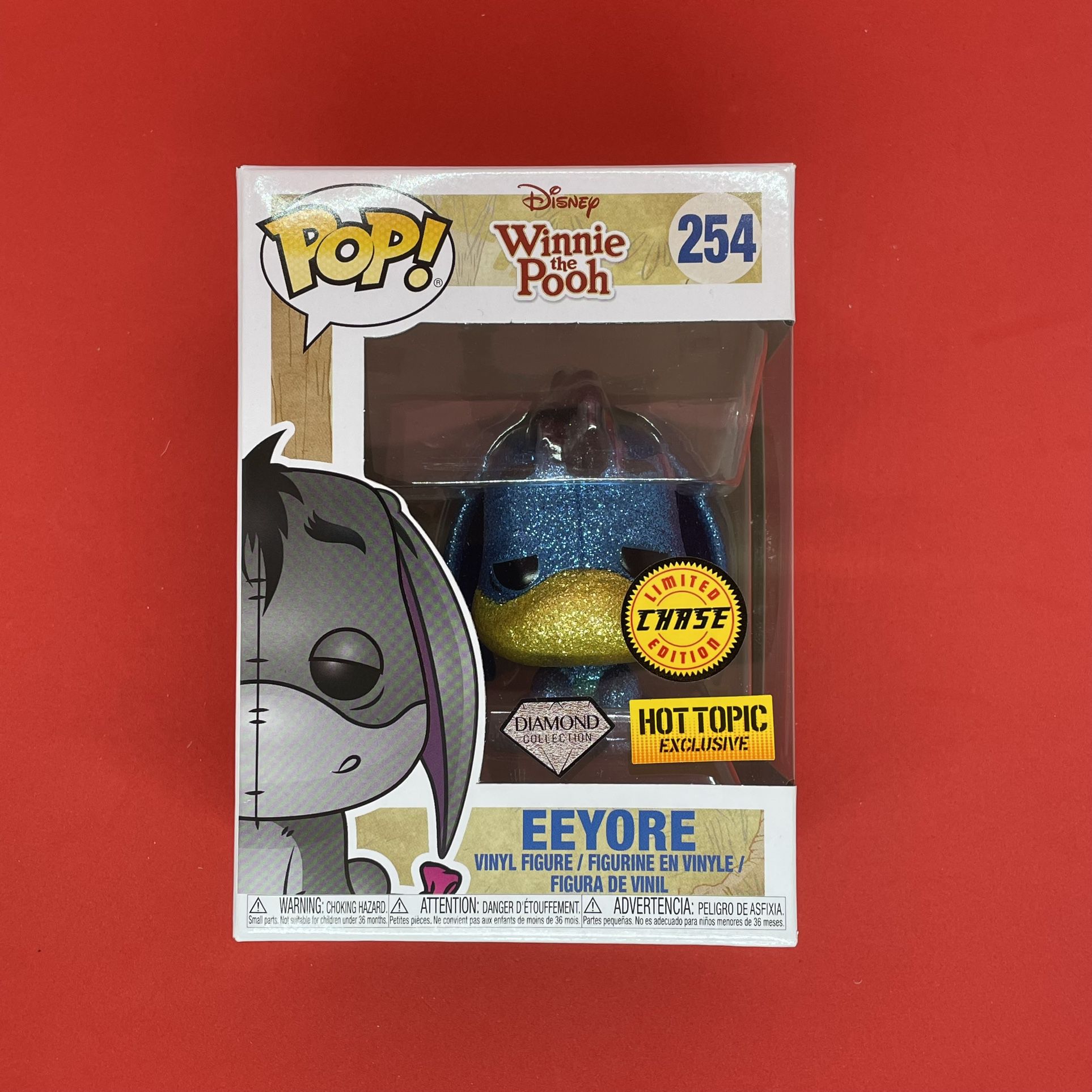 Funko Pop Winnie  The Pooh Eeyore Diamond Chase With Soft Protector Exclusive