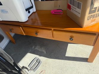 Wooden table with 3 drawers