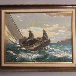 Boat at Sea after Winslow Homer by J. E. Mottola
