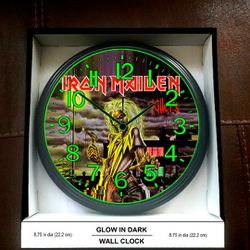 Glow In The Dark Wall Clock Iron Maiden Fender Wall Clock Statocaster Gibson Clock Les Paul Lounge Clock Harley Davidson Jack Daniels Garage Clock