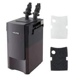 Aquarium Filter, 264GPH Canister Filter, 2-Stage External with Powerful Pump, Quite Water Circulation Cleaning Machine - Black, NEW 