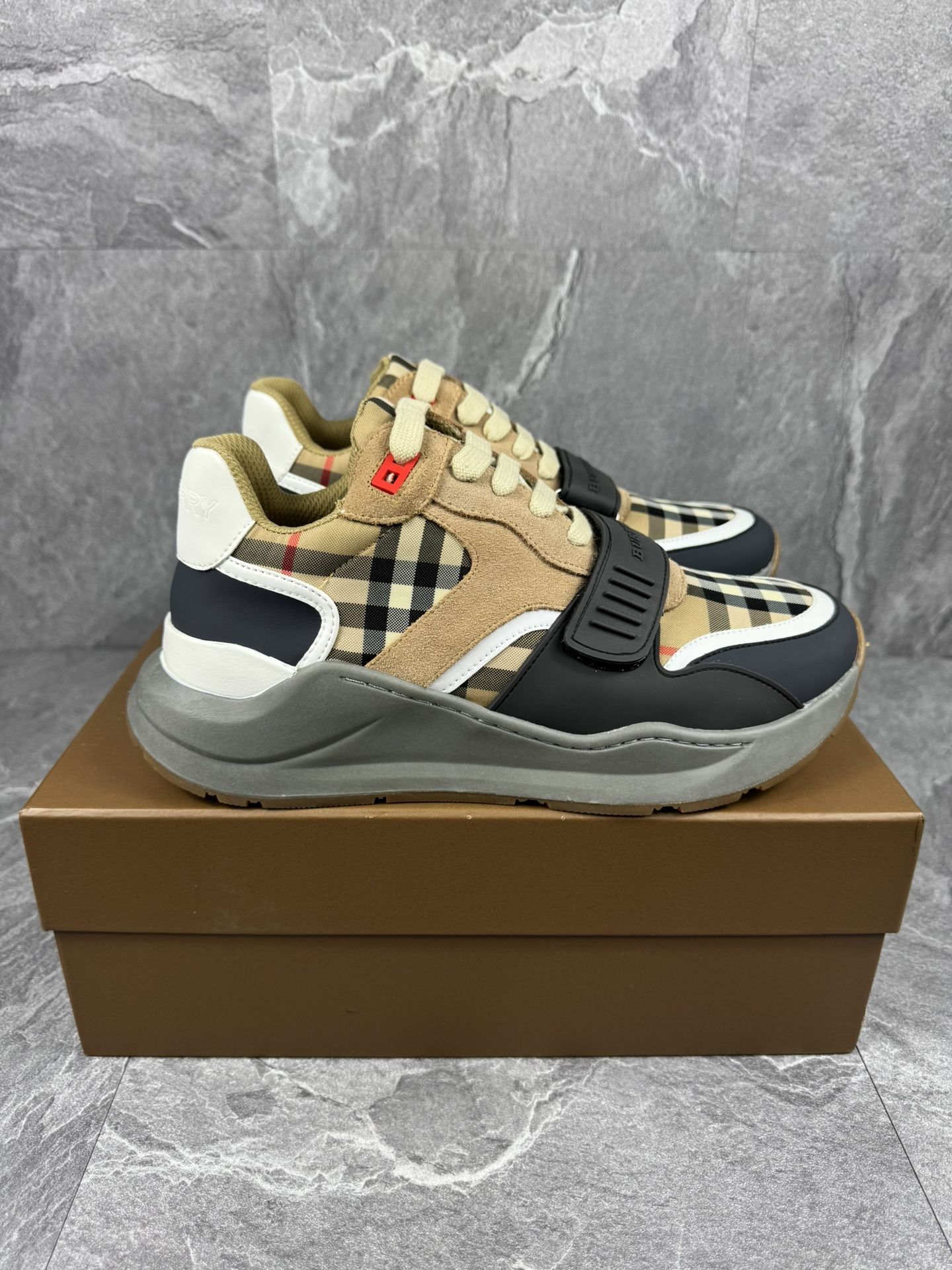 Burberry Ramsey Vintage Check Suede Leather