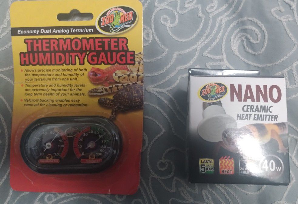 Reptile Tank Thermometer And Heat Emitter