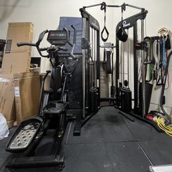 Home Gym Functional Trainer 5-165lbs Weight Stack & Bowflex Max Trainer Total 16