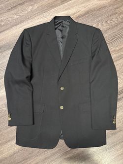 Men's Black Blazer with Gold Buttons