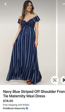 Navy Maternity Dress