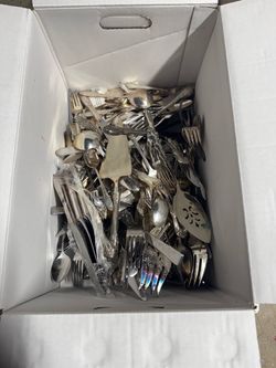 Silver plated flatware forks spoons knives