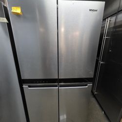 WHIRLPOOL 4 DOOR STAINLESS STEEL REFRIGERATOR