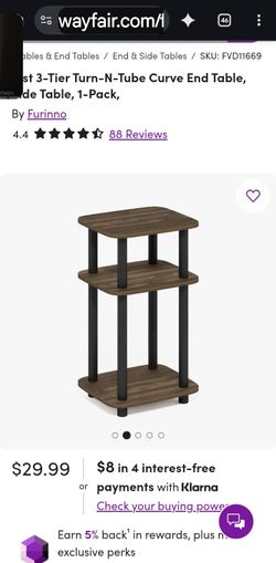 Small dark brown/ black side table
