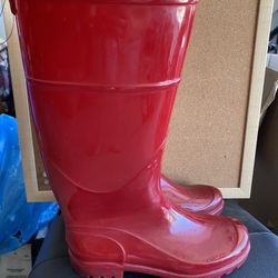 Red Rain boots 