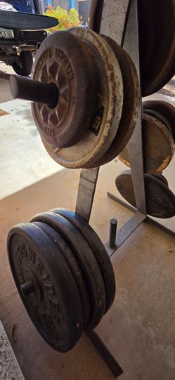 215-LB Free-Standing Weight Set + Rack & 2 Bars