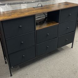 LED Dresser with Power Outlets