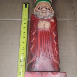 Vintage Wooden Hand Carved King Wine/Liquor Bottle Holder 