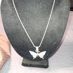 Silver chain with a butterfly Charm
