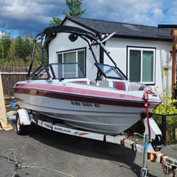 1991 17ft Reinell Open Bow Boat Trades Or Sell 
