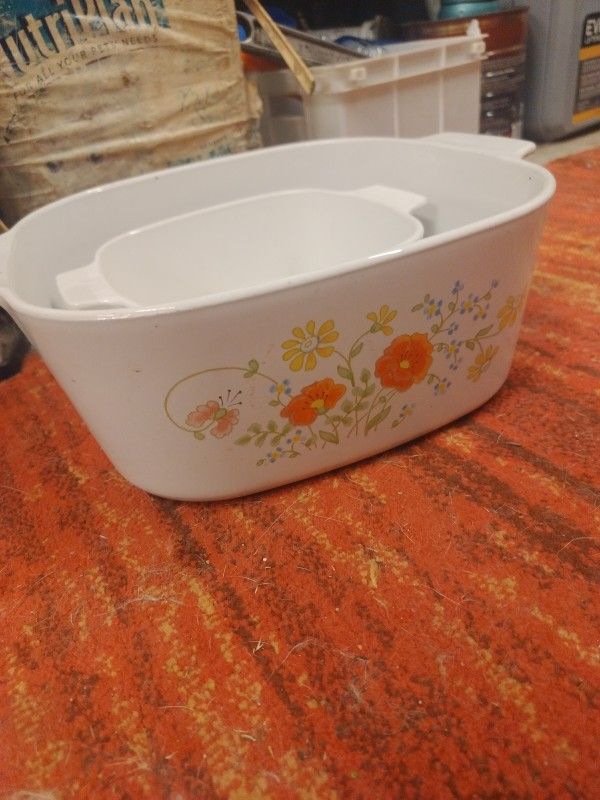 4 In Corning Ware Wild Flower Rare