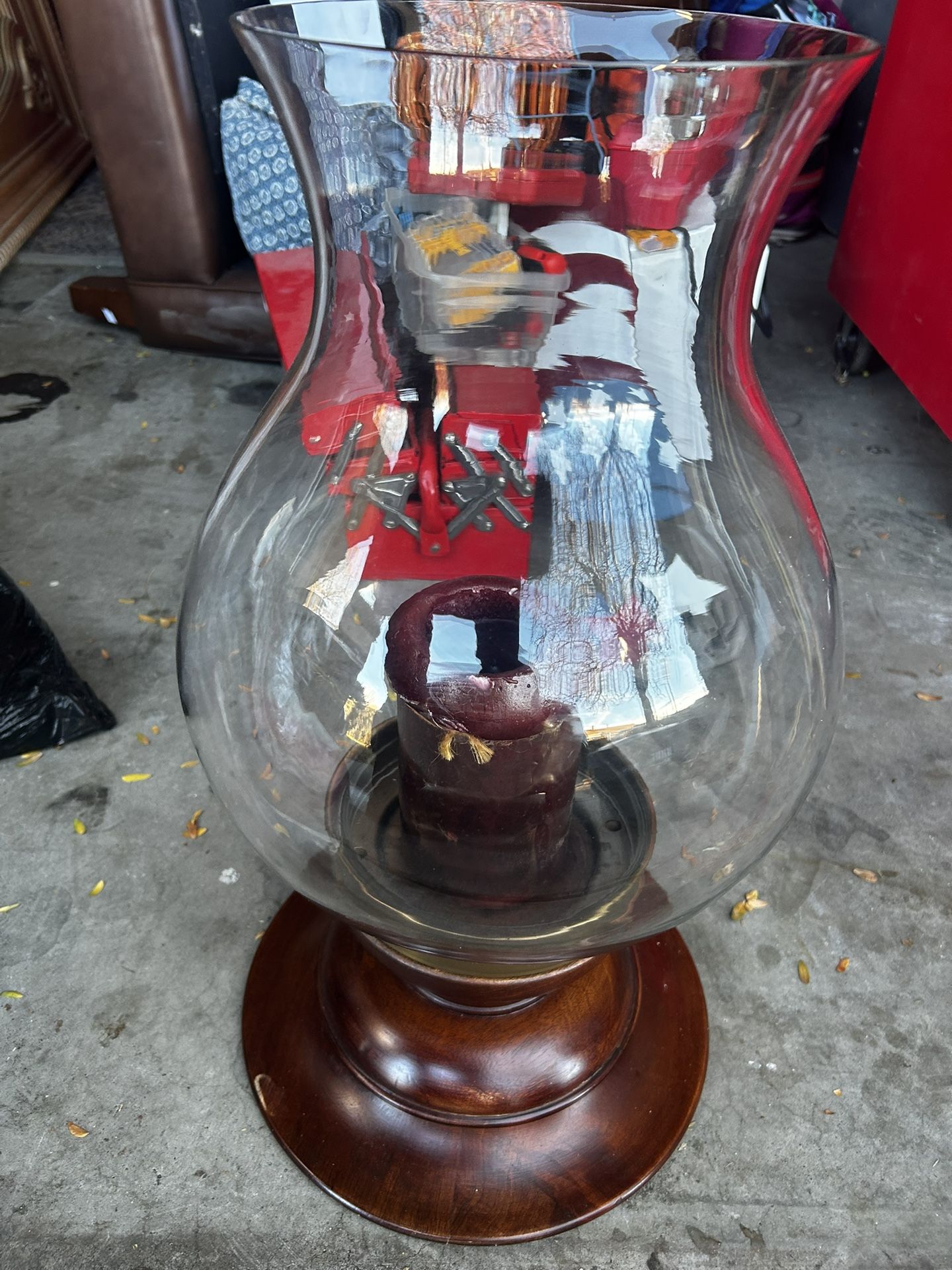 Unique larger candle holder decor