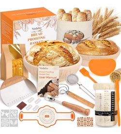 Sourdough Bread Baking Supplies, Sourdough Starter Kit, Bread Proofing Basket, Bread Making Tools Kit, Sour Dough Kit Tools, Sourdough Proofing Basket