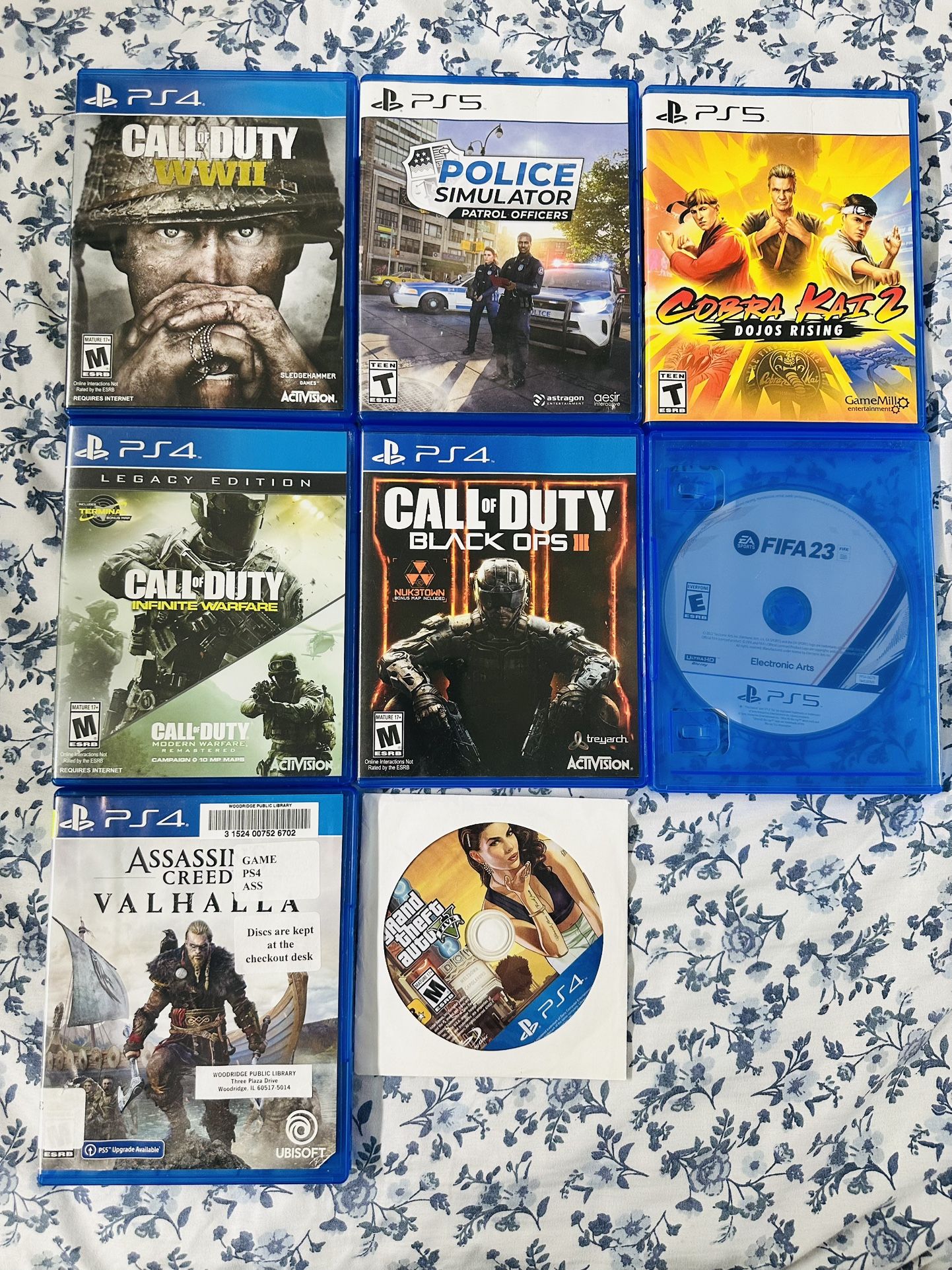 Playstation 5 Games And PlayStation 4 Games ( Used , Tested Working ) Read Description)