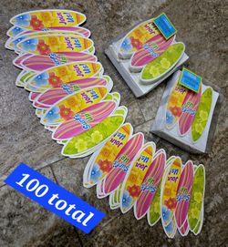 100 BRAND NEW SURFBOARD POOL PARTY INVITES 