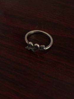 Silver heart ring
