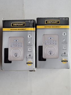 Defiant Satin Nickel electronic Deadbolt
