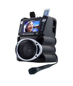 Karaoke USA Bluetooth karaoke system 35 watts power output includes 2 microphones remote control