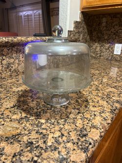 Princess house cake stand punch bowl
