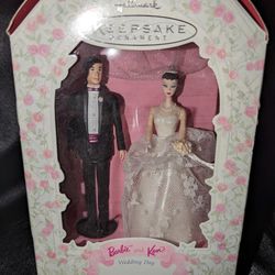 1997 Hallmark Keepsake Ornaments Barbie and Ken Wedding Day * Vintage