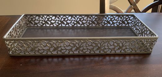 Silver Colored Vanity Tray
