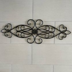 Cast Iron Wall Decoration Color Black Size 37” Long 