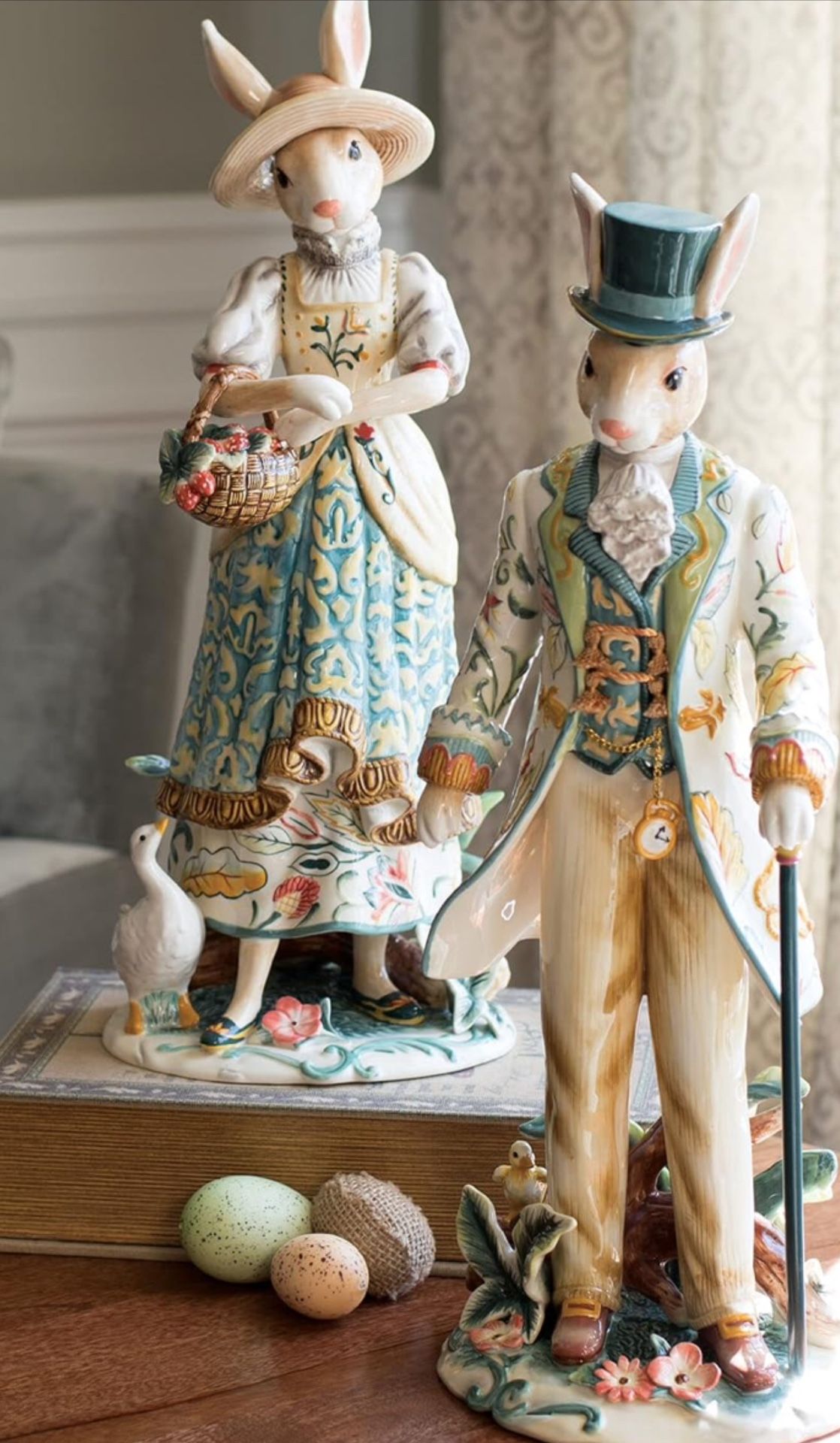 Set Of Dapper Bunnies Fitz and Floyd Dapper Rabbit