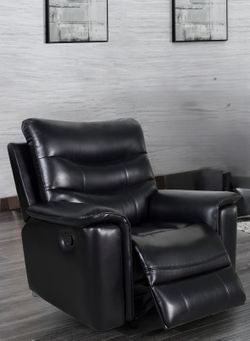 Black Rocker Recliner Chair